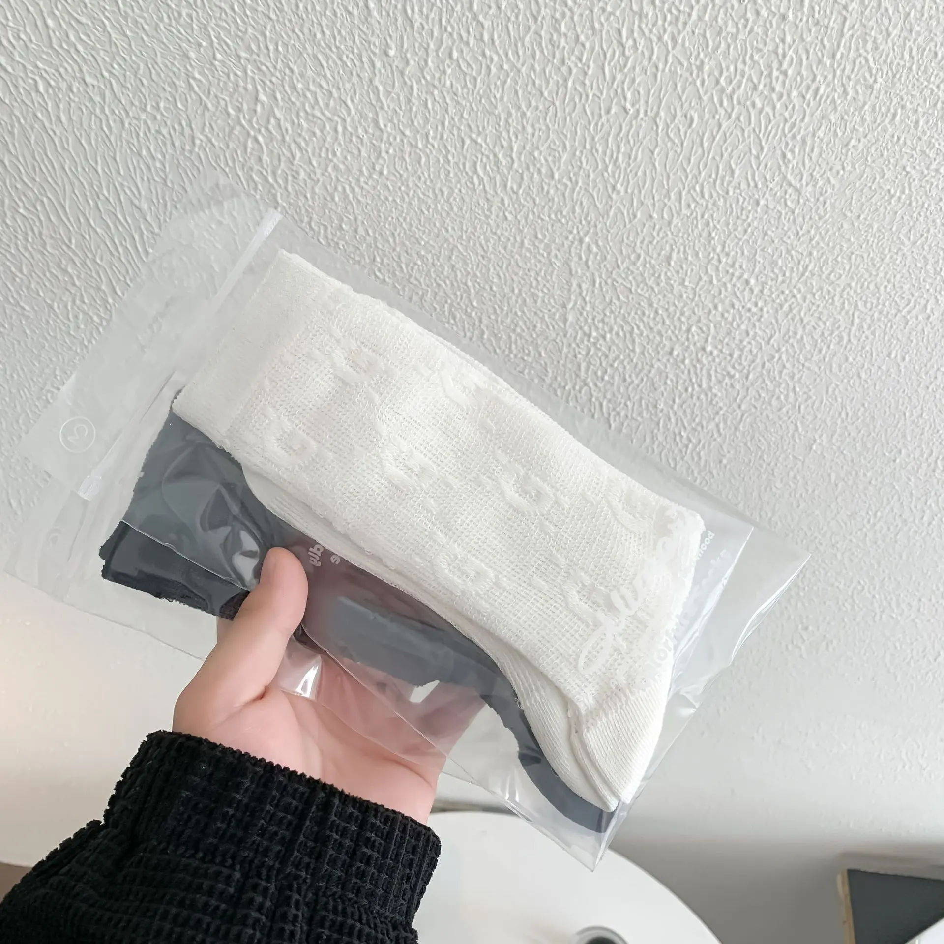 女性用ミディアムチューブソックス,ダブルニードル,薄手,通気性,ライト,ショート,韓国,トレンディ,春,夏,秋