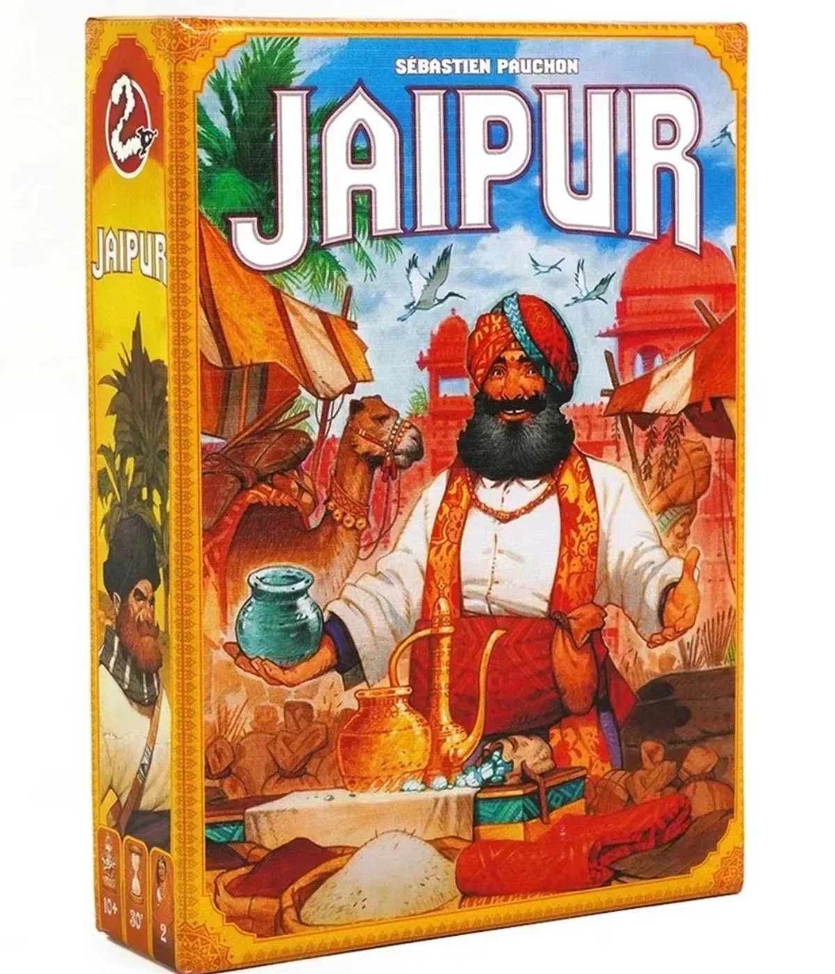 Jaipur board game - strategic trading game suitable for children aged 10 and above, 2 players, 30 minutes of game time, space co