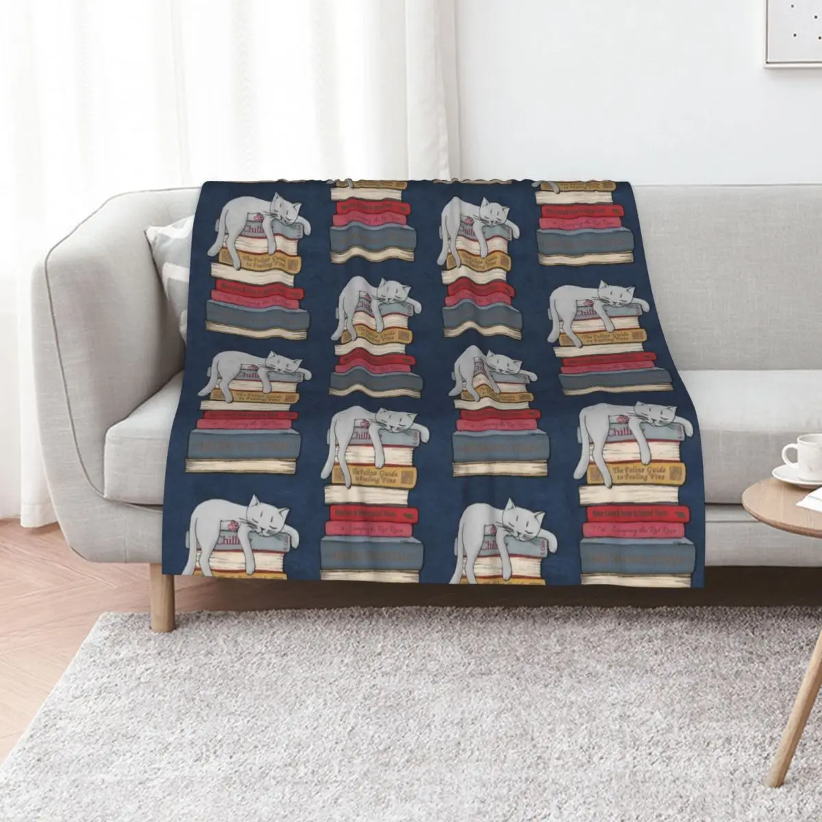 

How to Chill Like a Cat Throw Blanket Heavy Cute Polar Sofas Blankets