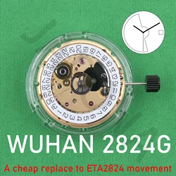 china WH 2824 gloden Replace ETA2824 Mechanical movement fully automatic movement No lettering, no logo wuhang movement