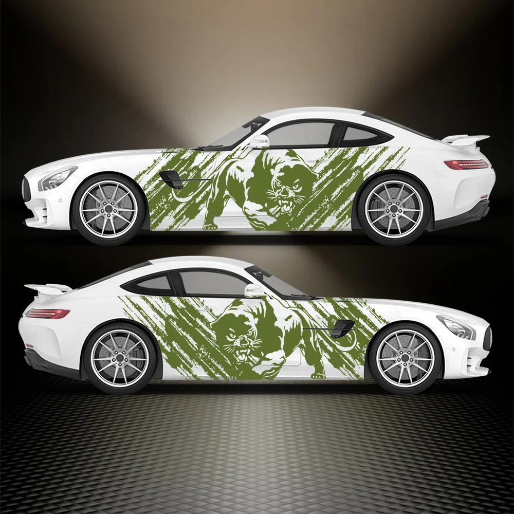 

Line Spray Leopard Car Vinyl Wraps Decal Self-adhesive Anti Scratch Sticker Suitable for Trucks SUV Decor Auto Accessories Gift