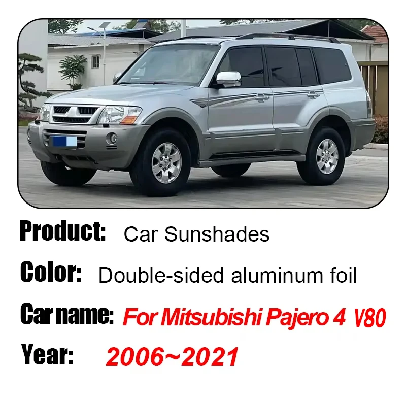Auto Visor For Mitsubishi Pajero 4 V80 2006 2007 2008~2021 Anti-UV Coverage Sunshade Car Window Sunshade Cover Protection Board