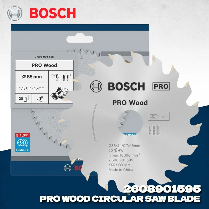 

BOSCH 2608901595 PRO Circular Saw Blade 85 x T20 Professional Cutting For Woodworking Bosch Power Tool Accessories