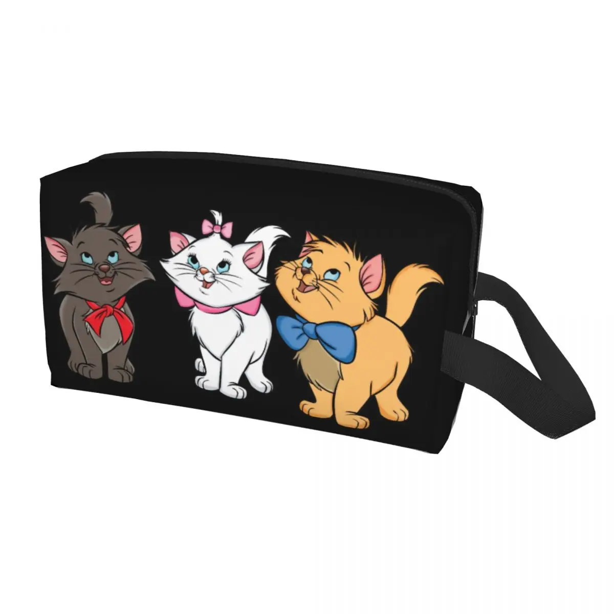 Custom Travel Cat Marie Kitten Cartoon Toiletry Bag Portable Movies Cosmetic Makeup Organizer Women Beauty Storage Dopp Kit Box