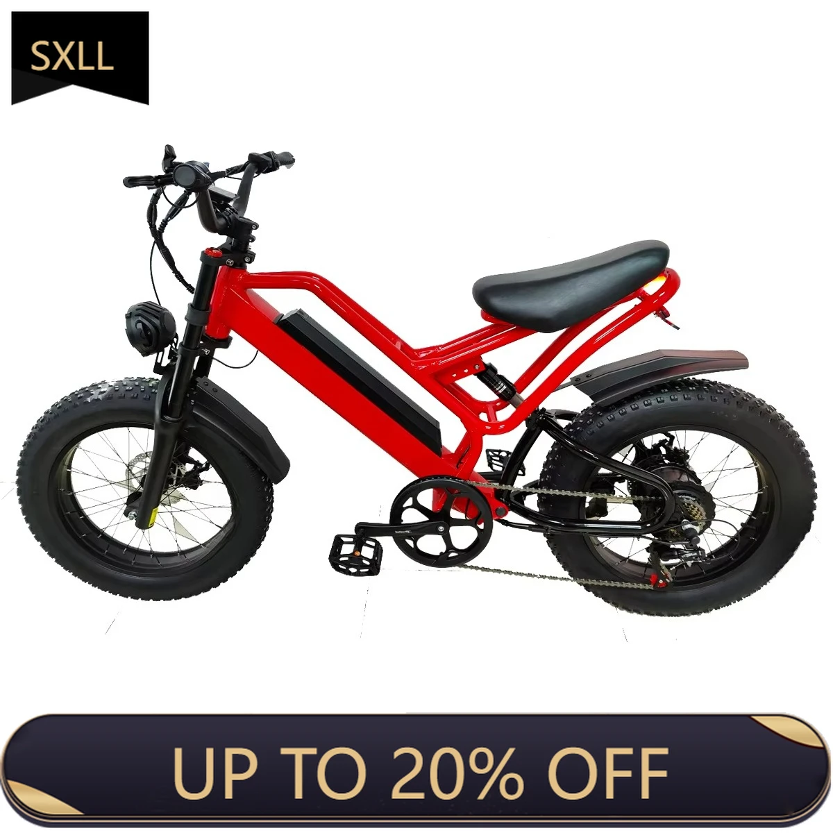 

Электровелосипед SXLL 2023, новый, 500 Вт, 16 Ач, с 20-дюймовыми широкими шинами, внедорожный, для взрослых