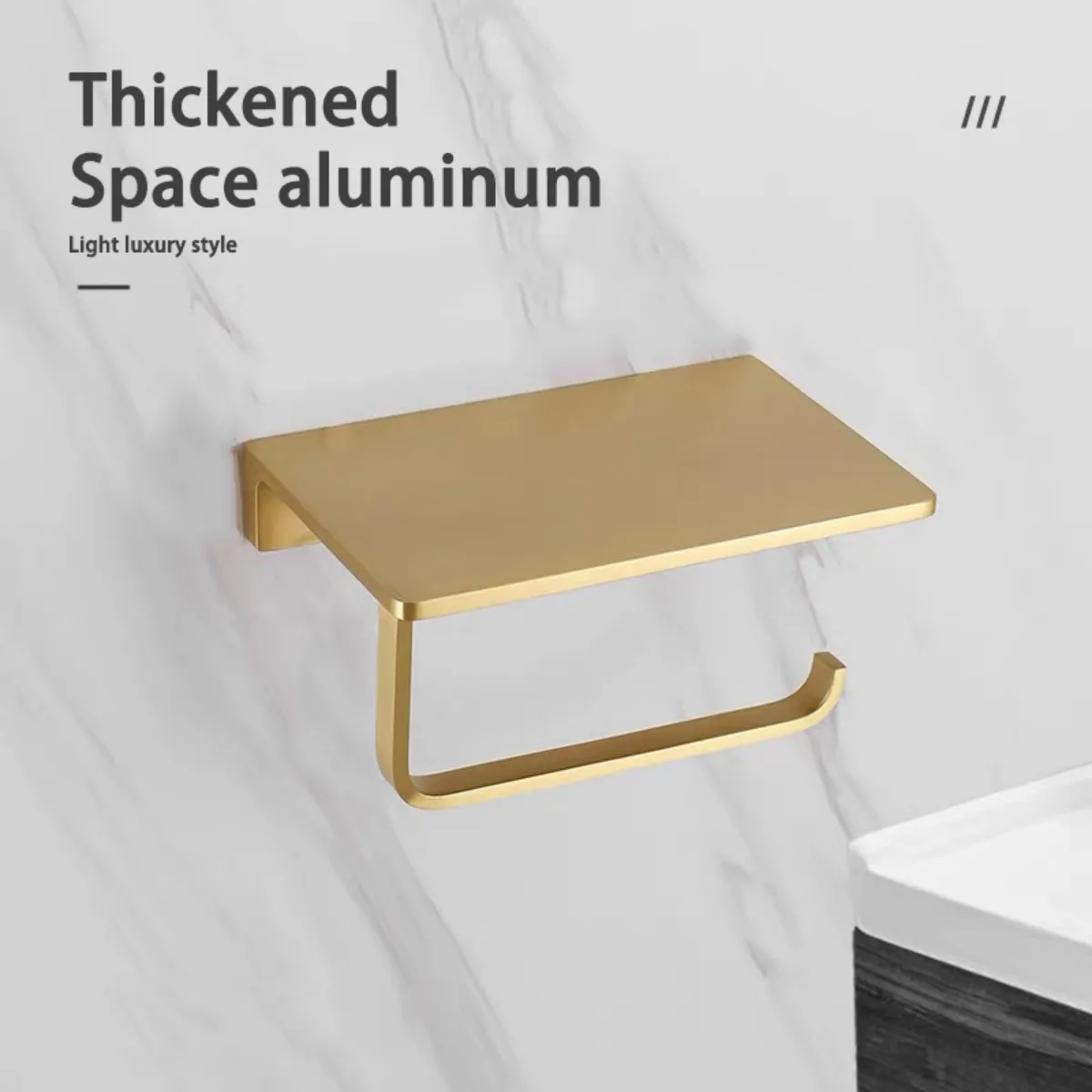 

Аксессуары для ванной комнаты, настенный держатель для туалетной бумаги, алюминиевая коробка для салфеток, полка для хранения