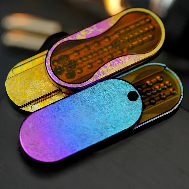 

Stylish Crystal Titanium EDC Fidget Slider Fun Mechanical Fidget Toy Stress Relief Toy ADHD Concentration Toy Idea Gifts