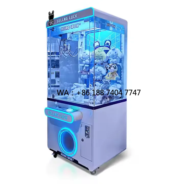 

New Trending Adults Kids Colorful Arcade Coin Operated Crane Claw Clip Doll Toy Gift Game Vending Machine