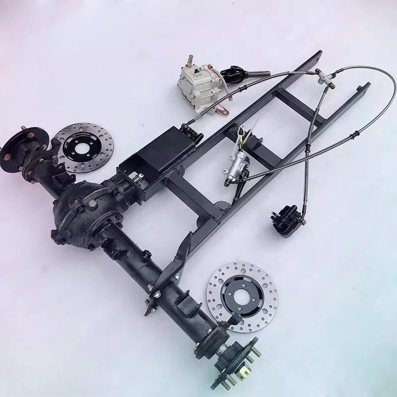Four-wheel Drive Carding Motorcycle Accessories, Modified Drag Bucket Big Bull Beach Disc Brake Shaft Drive Rear Axle Assembly view 6