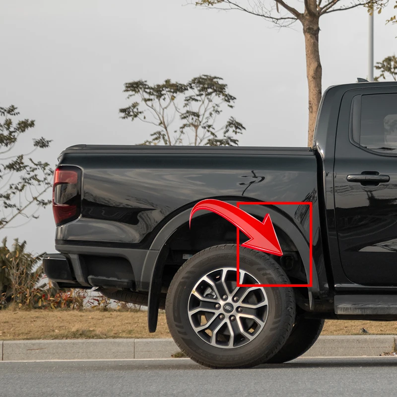 2 stücke Hinterachs-Gummi-Schutz abdeckung für Ford Ranger T9 2022-Heckrahmen-Träger dichtung sand dichte Abdeckung Chassis-Zubehör