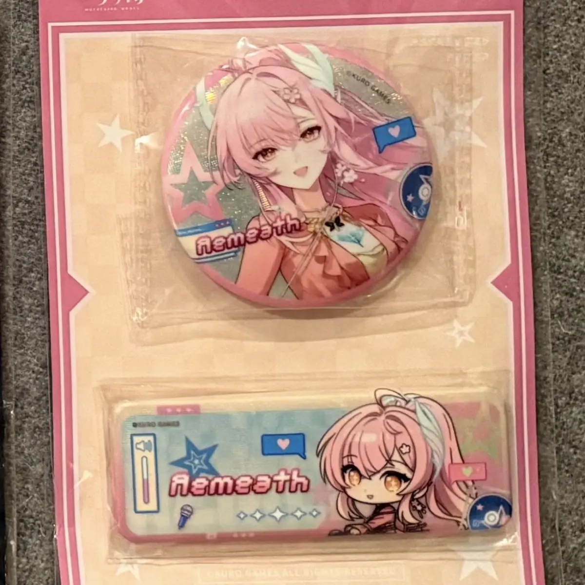 Wuthering Waves Anime Badges Pins Aemeath Women Brooch Cartoon Cosplay Fashion Game Strip Creative Brooches for Bag Accessorie