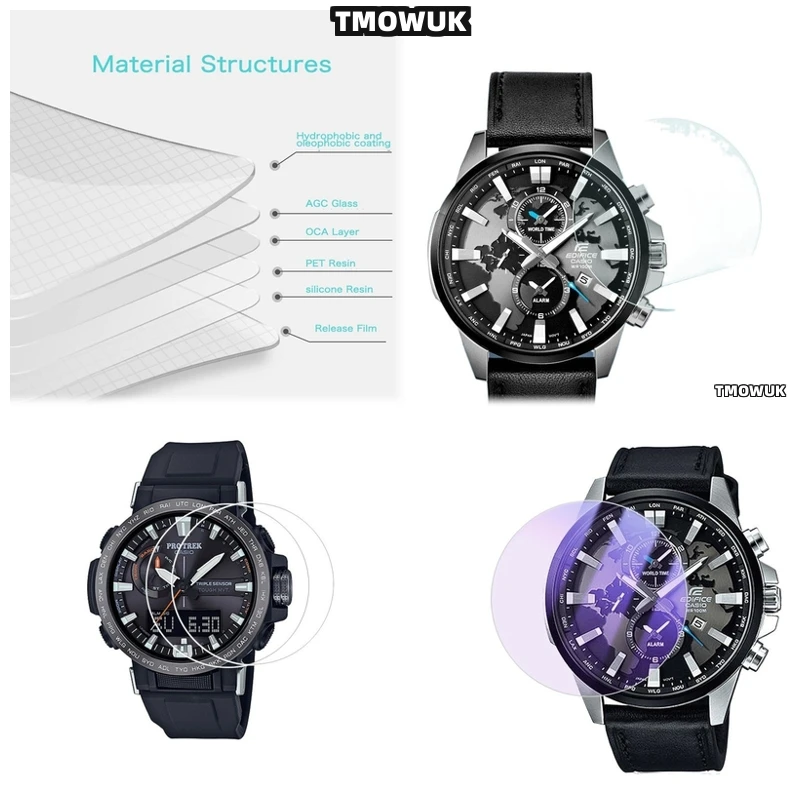 

For Casio GA100 6100 TR770 Pro-Trek EFR 303 GA-2200 GA-2100 GST-W300, Transparent Guard, Seamless Touchscreen Experience.