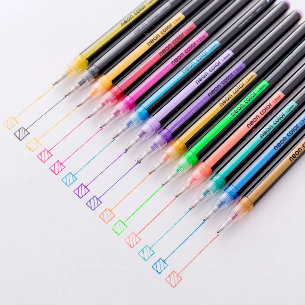 Multicolor Water Paint Doodle Pens Fade Resistant Paint Fine Point Drawing Fluorescence Marker Pen