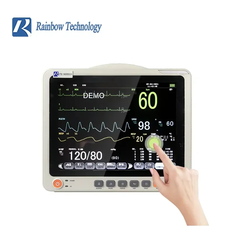 Wholesale 6-Parameter Patient Monitor with Trolley Bedside and Multi-Function OEM Available Electric Power Source