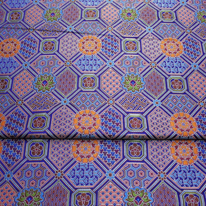 

50x70cm Chinese Style Jacquard Fabric For Diy Sewing Ancient Costume Stage Mongolian Robe Fabric Tibetan Robe Decor Cloth