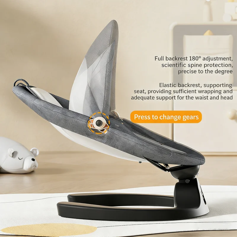 كرسي هزاز كهربائي للأطفال من عمر 0 إلى 12 شهرًا - نوم لحديثي الولادة متعدد الوظائف كرسي مهدئ ومهدئ #2