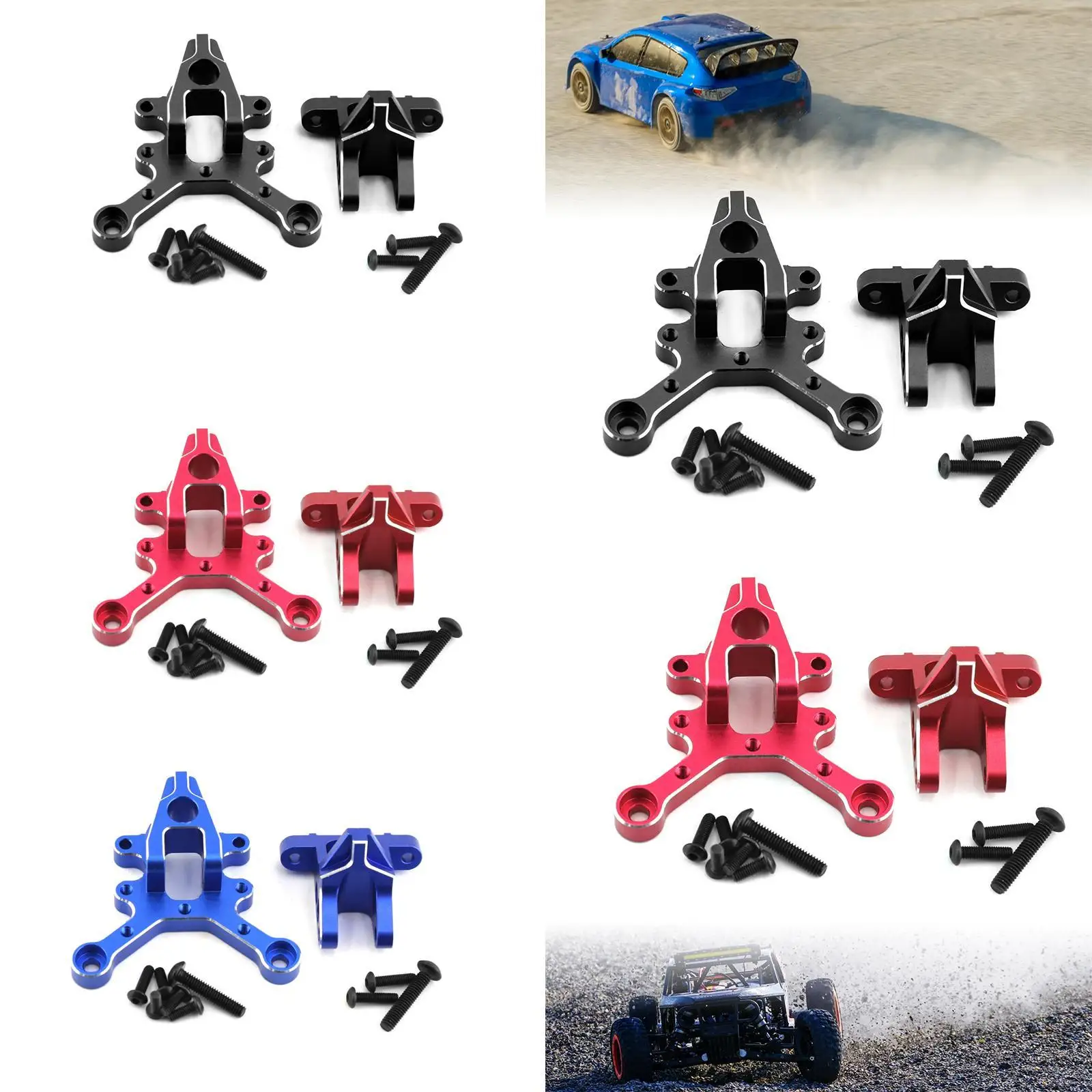 RC Car Front Center Brace Mount Replace Easy to Install Maintenance DIY Metal