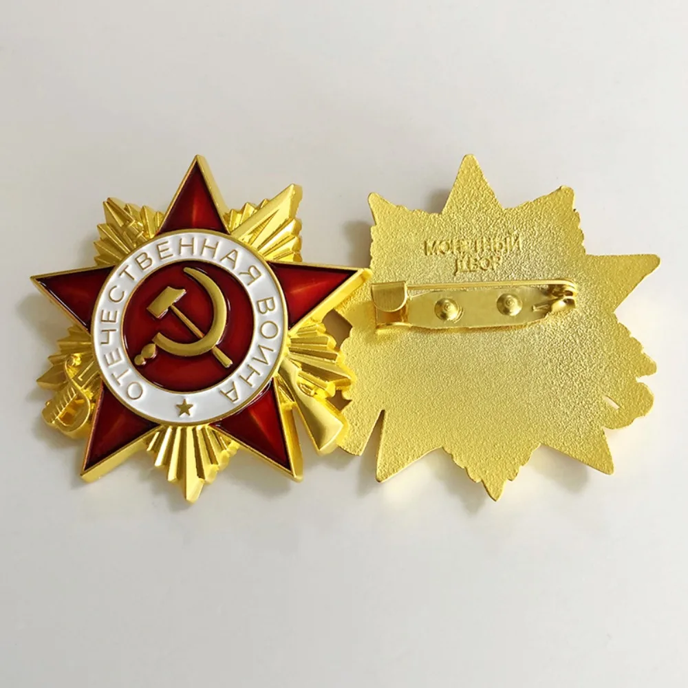 1942 versão cccp a estrela de cinco pontas da primeira classe medalha da defesa nacional vitória honra metal crachá pino estilo medalha