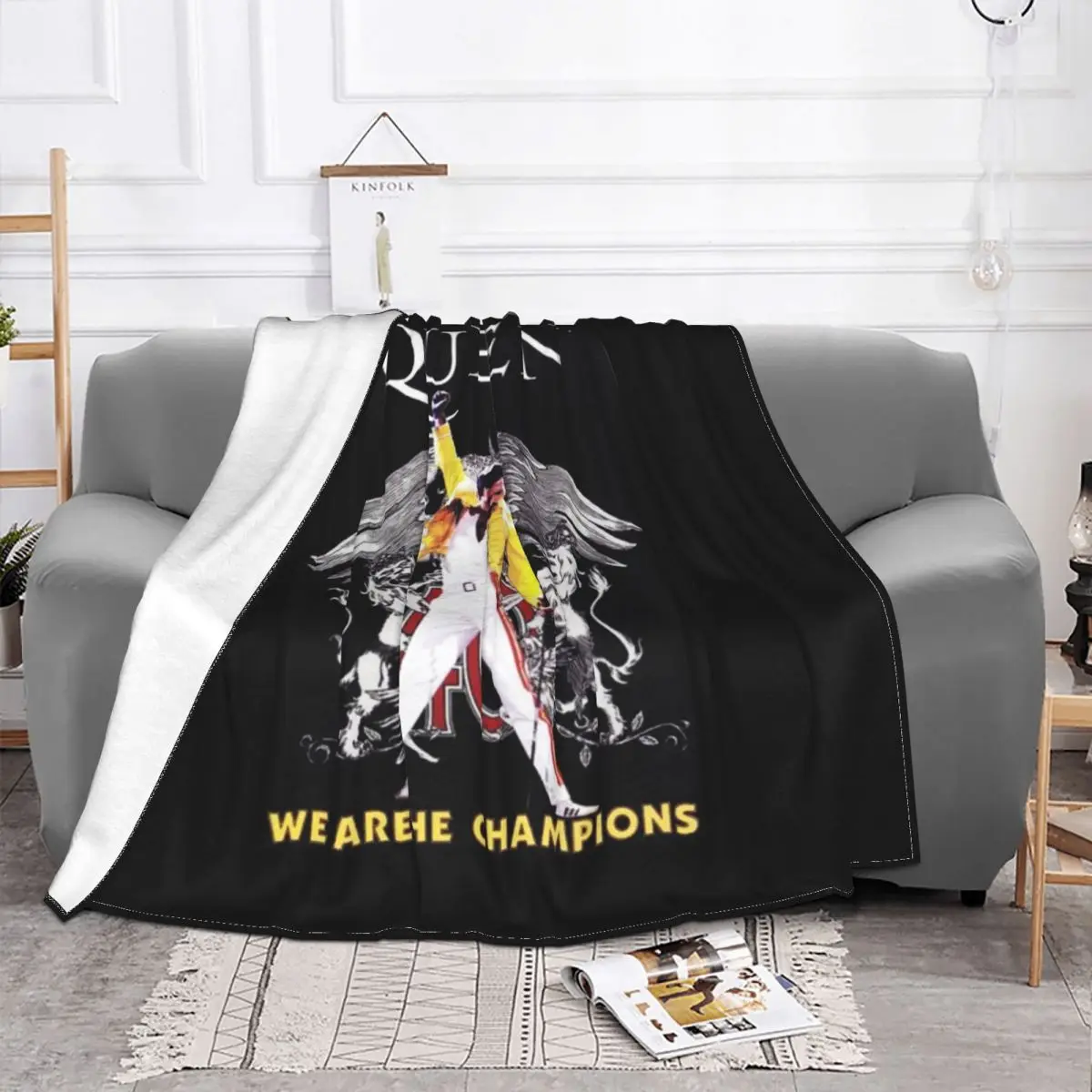 Freddie Mercury Blankets Warm Flannel Rock Music Throw Blanket for Bed Couch Bedspread