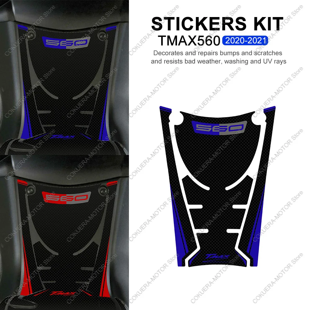

For TMAX560 TMAX 560 2020-2021 Pedal Sticker Motorcycle Accessories Tank Pad Sticker 3D Epoxy Resin Protective Sticker