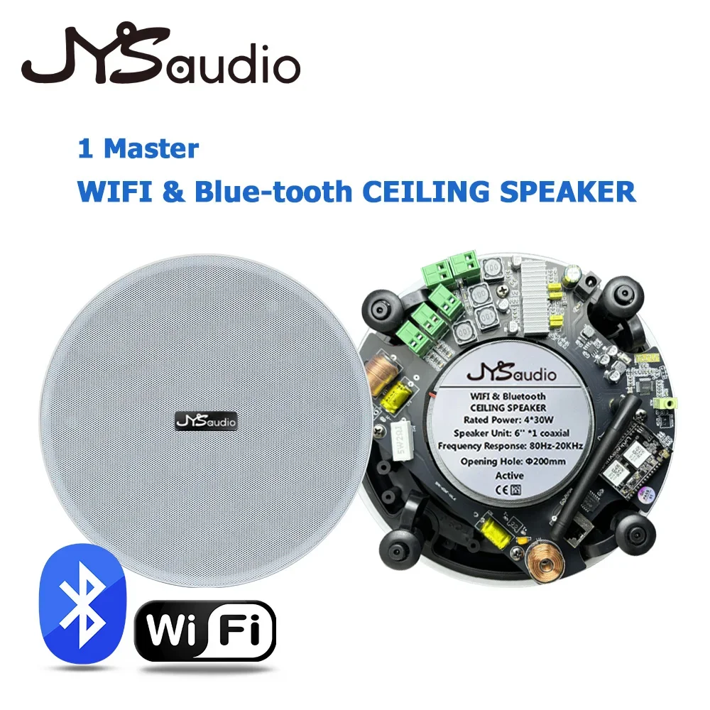 

40 Вт Wi-Fi Bluetooth-динамик Беспроводной потолочный динамик Музыкальная колонка Динамики с модулем усилителя Wi-Fi для скрытого монтажа на стене