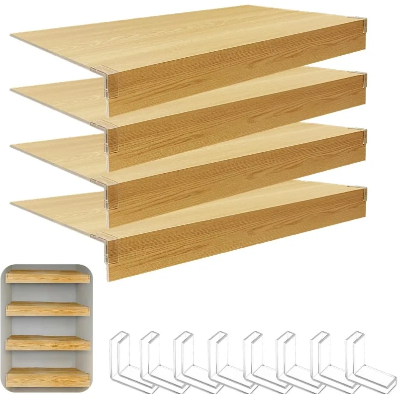 

Wire Shelf Cover, Wire Rack Covers for Pantry,PVC Wood-Look Faux Wood Shelf Liners,35x16 Inch,0.24inch Thick for Home and Kitche