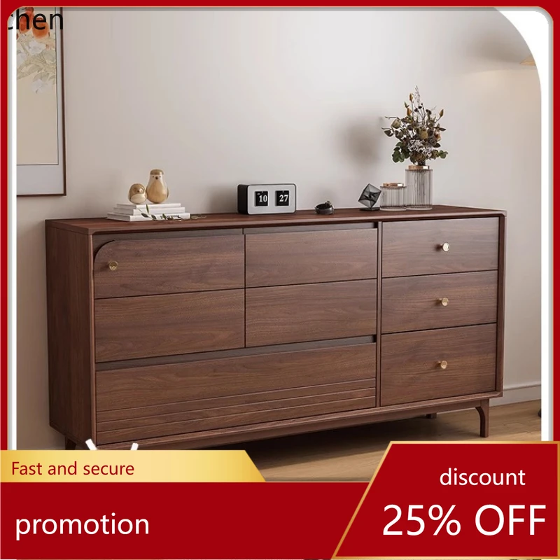 

HT All solid wood chest cabinet Storage drawer cabinet Bed end Large capacity storage cabinet