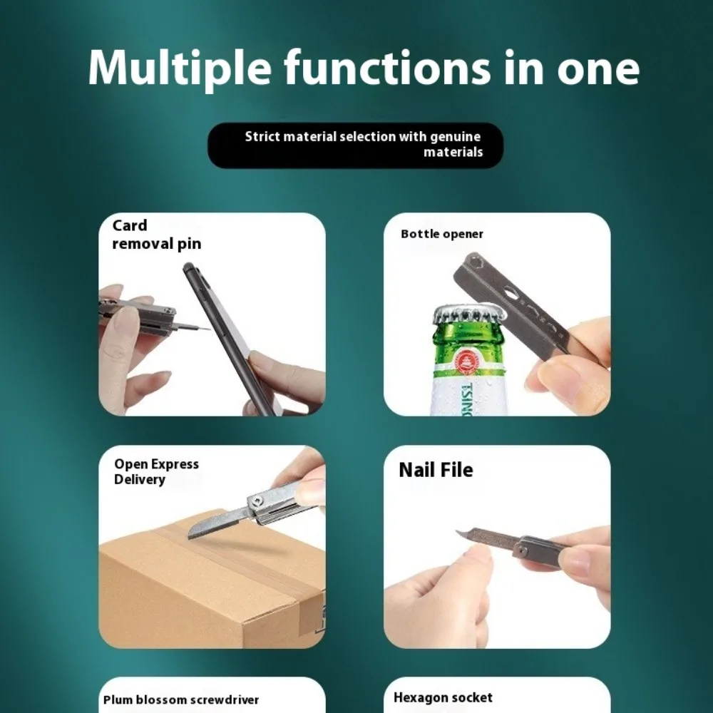 Aiguille de ramassage de carte de téléphone Portable, porte-clés multifonction, Mini aiguille de traction de carte de téléphone Portable, outils utiles portables avancés