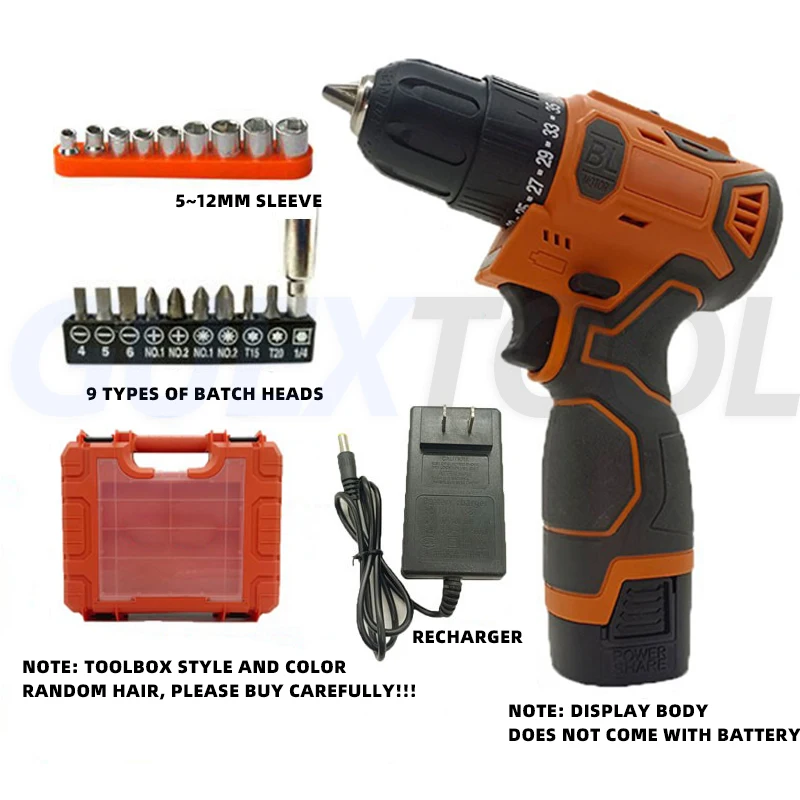 16.8V Screwdrivers Cordless Electric Drill Wireless Screwdriver Portable Cordless Power Drill Set Multi-function Electric Tools