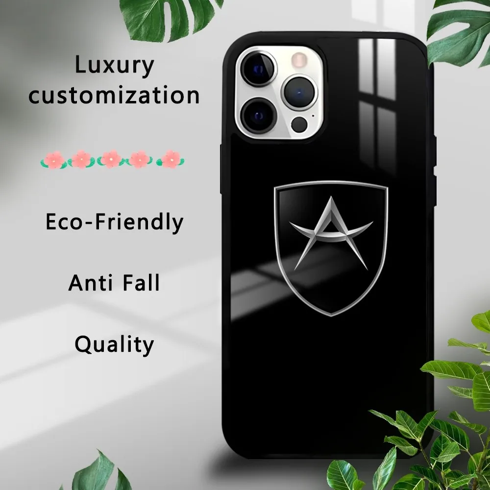 Luxury A-Apollo Supercar Phone Case For iPhone 15 14 13 12 11 Pro Max Plus Mini Luxury Mirror Hard Funda