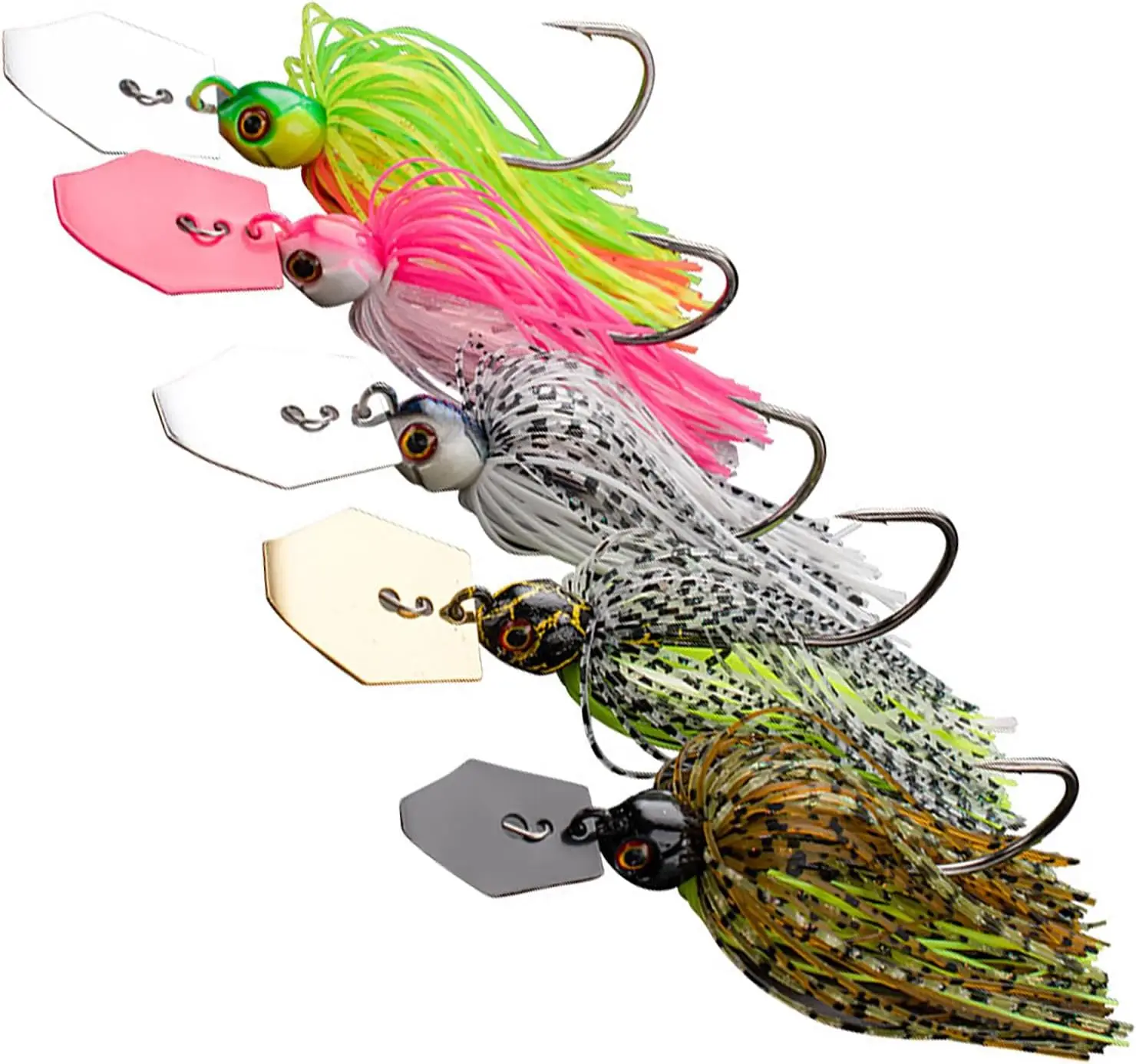 Set de 5 señuelos de pesca de 7g, Jig Spinner, Spinner Bait, Shatter Bait, para perca, salmón y otros depredadores