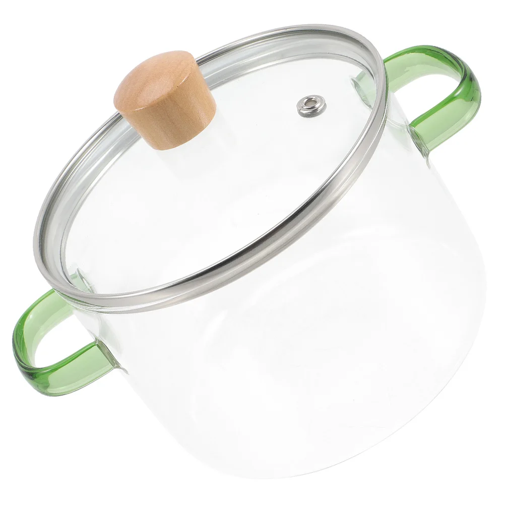 

Glass Stew Clear Soup Pot for Cooking Pasta Vegetables Small Transparent Kitchen Cookware Stew Pot Restaurants