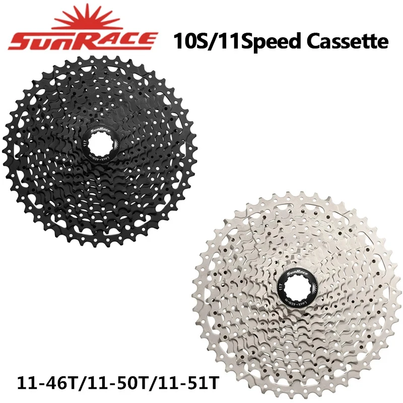 SunRace 11 Speed CSMS8 CSMX8 11-46T 11-51T 10 Speed CSMX3 CSMS1 CSMS3 Wide Ratio Bike MTB Cassette Mountain Bicycle Freewheel