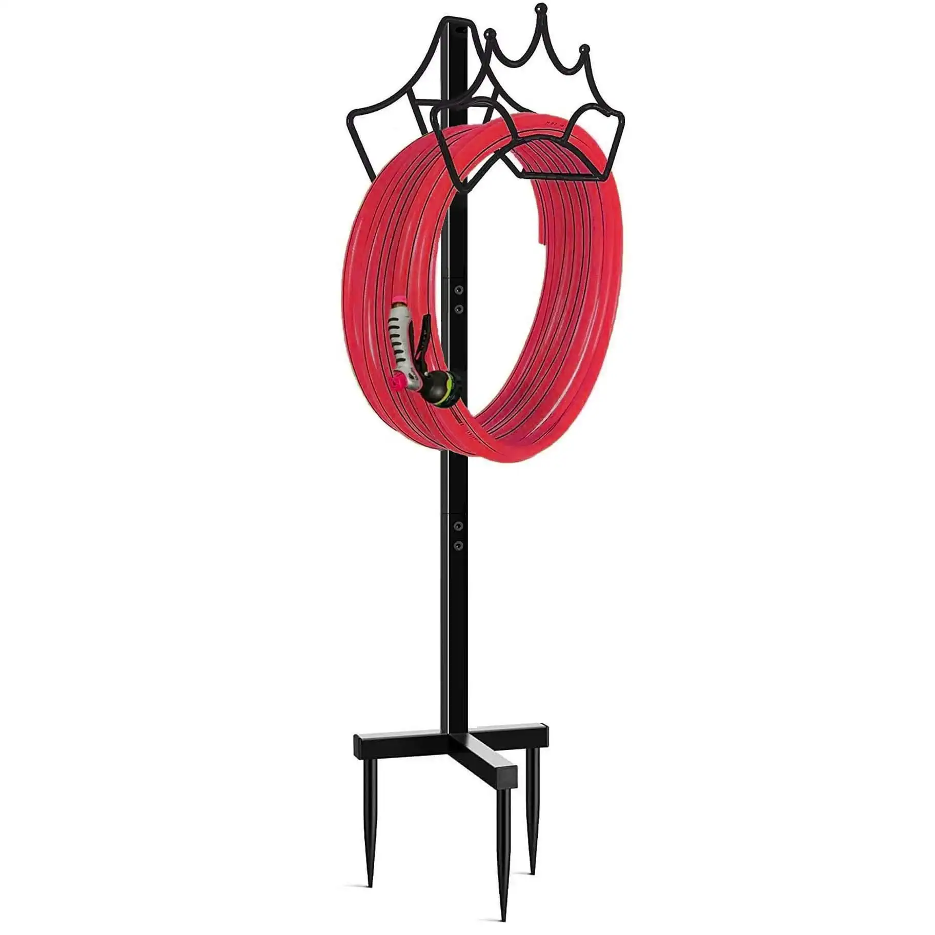 

Terry Special Design Garden Hose Holder Stand, Freestanding Hose Hanger for 125 Feet Hose