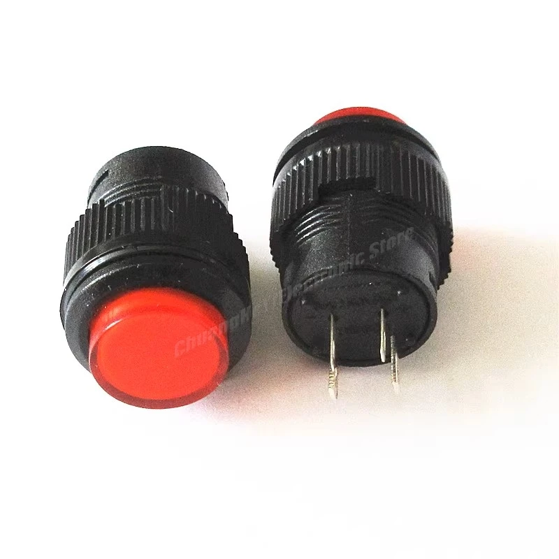 5Pcs/Lot R16-503 Key Button Switch with Light Jog Reset Self-Locking Switch Round 4 Pin 2 Pin 16MM With Light  LED 3V