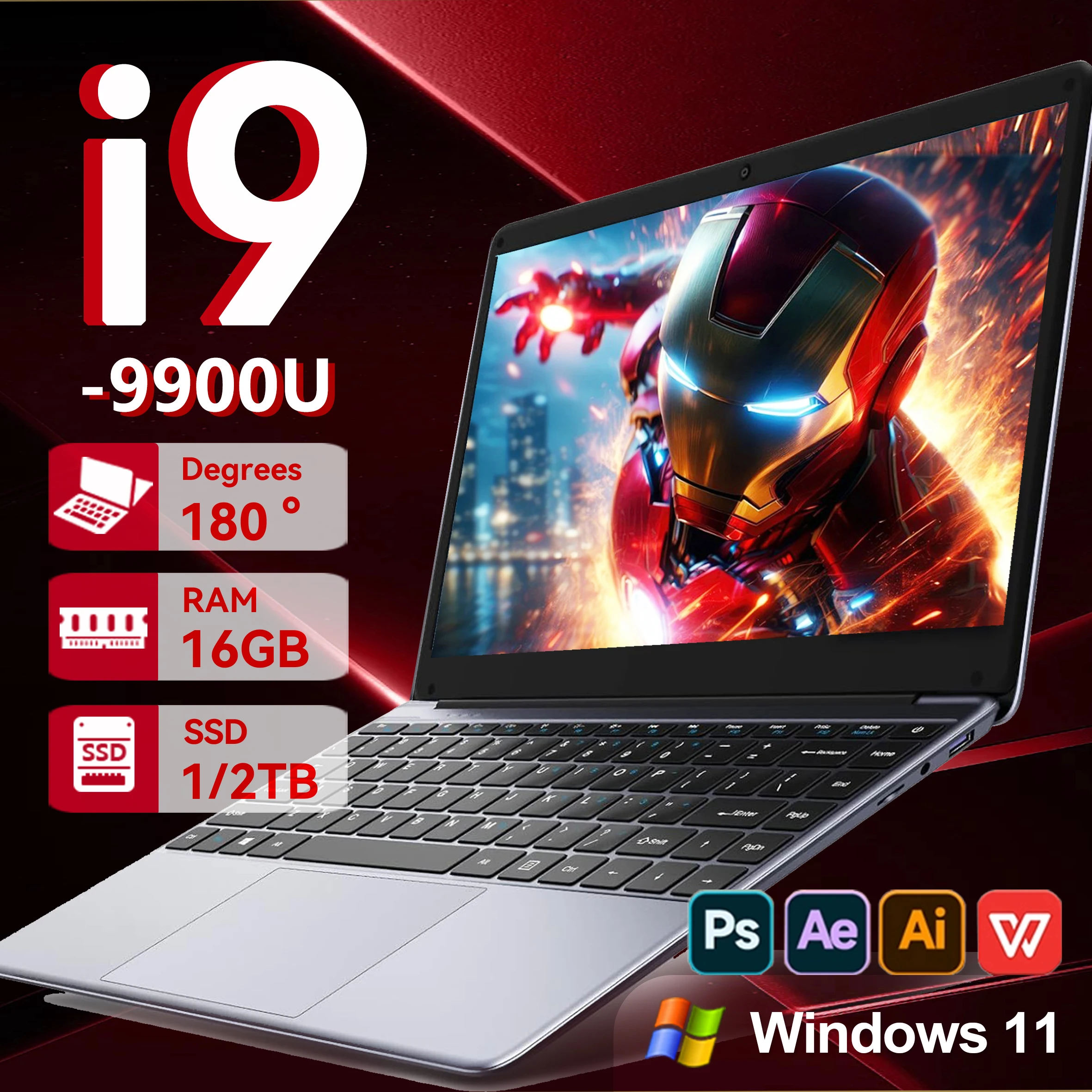 

Новый i9 14,1-дюймовый ПК-ноутбук Windows 11 Pro Intel Core i9 -9900U 16 ГБ 1 ТБ игровой ноутбук двухдиапазонный Wi-Fi 6-ядерные ноутбуки