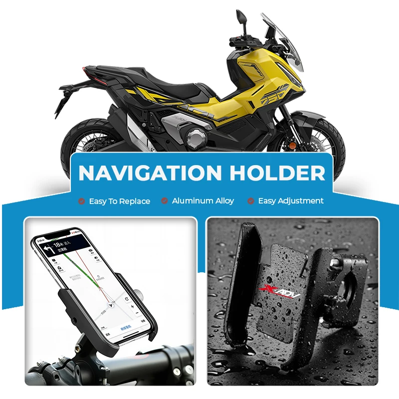 

Alloy Motorcycle Cell Phone Support Bracket Mirror Mount Navigation Stand For XADV750 XADV150 XADV300 XADV125 XADV X ADV 200 800