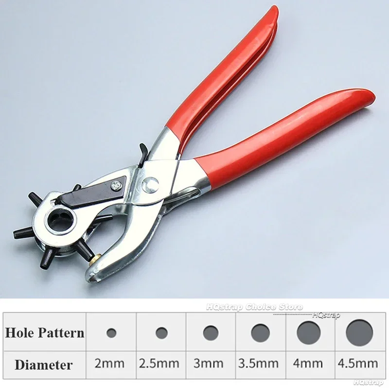 Multifunctional Belt Puncher Leather Hole Punch Leather Tools Ordinary Carbon Steel Punching Tool Belt Hole Puncher Crafts Tool