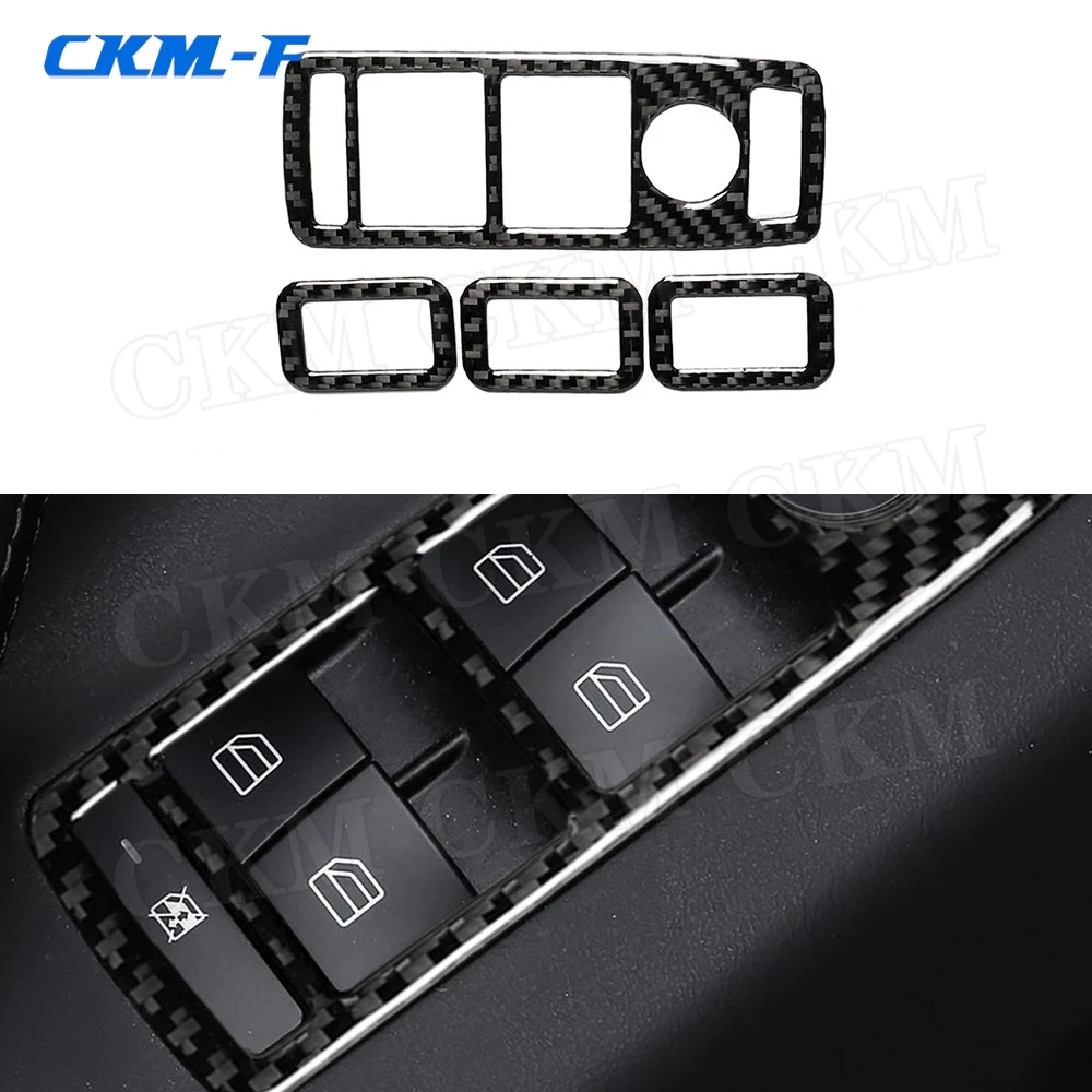 

Carbon Fiber Car Window Lifter Switch Buttons Trim Frame Cover Stickers For Tesla Model X 2015-2019 Car Styling