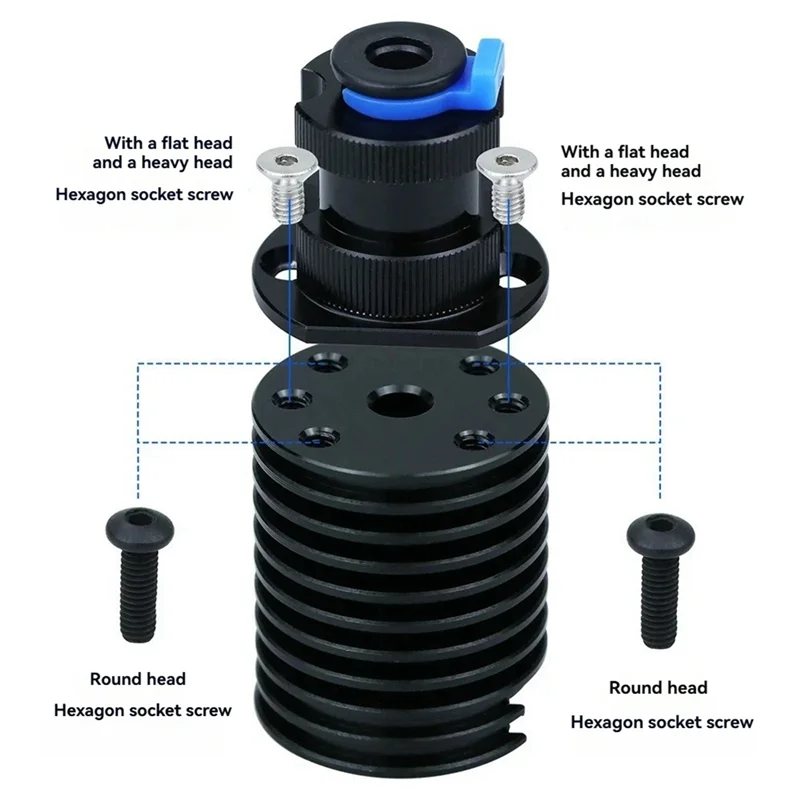 AC57-pour E3D Revo Hotend Kit V6 radiateur buse en laiton noyau chauffant pour Ender série 3, BIQU H2 V2S, Voron