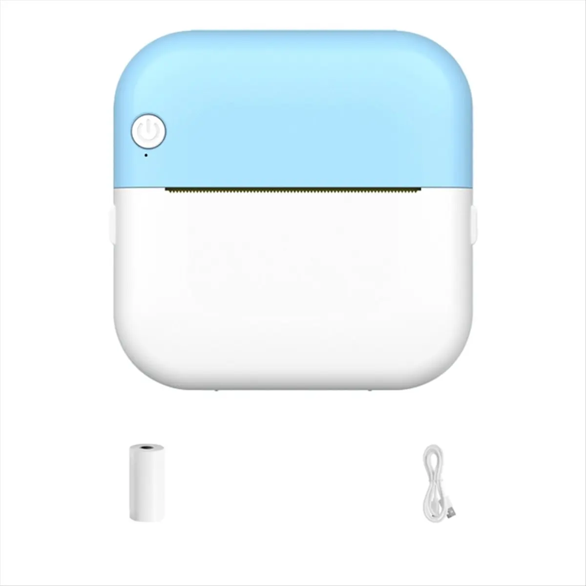 MYdaY- Portable Mini Pocket Printer Note Photo Label Memo Printing Bluetooth Wireless Inkless Thermal Printer 200dpi Blue