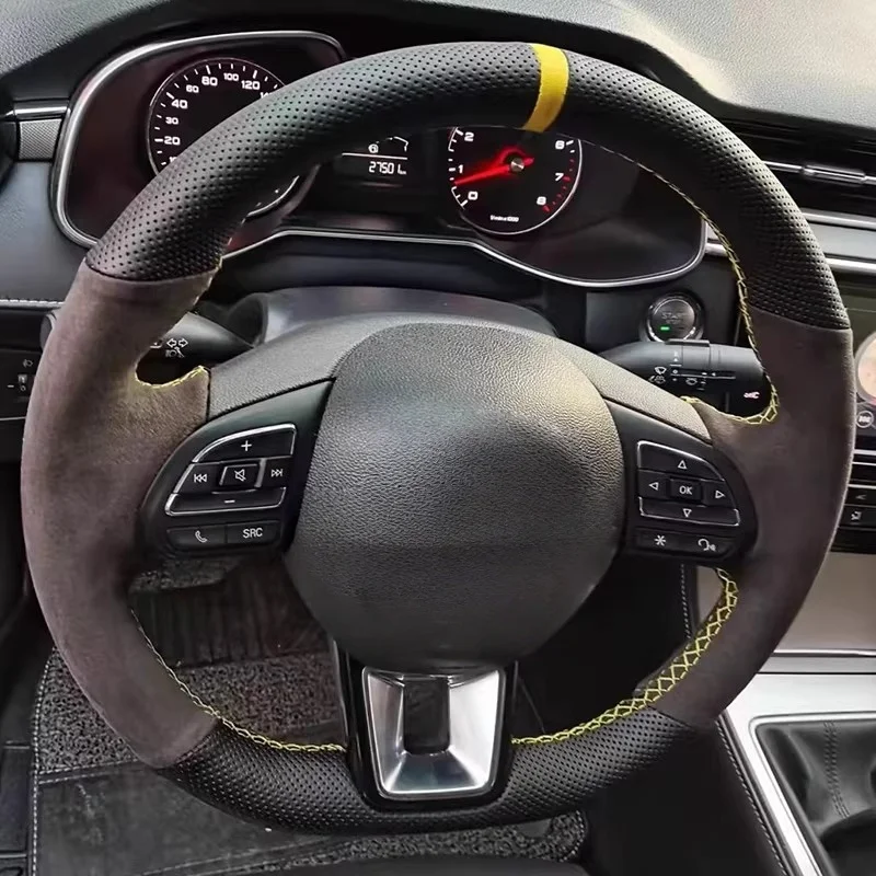 

Car Steering Wheel Weaving Suede HS GS 5 6 RX5 RX8 ZST ZS EV 2017-2023 Accessories Steering Wheel Cover For MG ZS