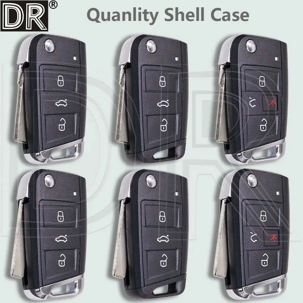 

DR Replacement Car Remote Key MQB48/49 Shell Case For VW Volkswagen Golf Tiguan Polo Seat Leon Ibiza Ateca Skoda Octavia Superb