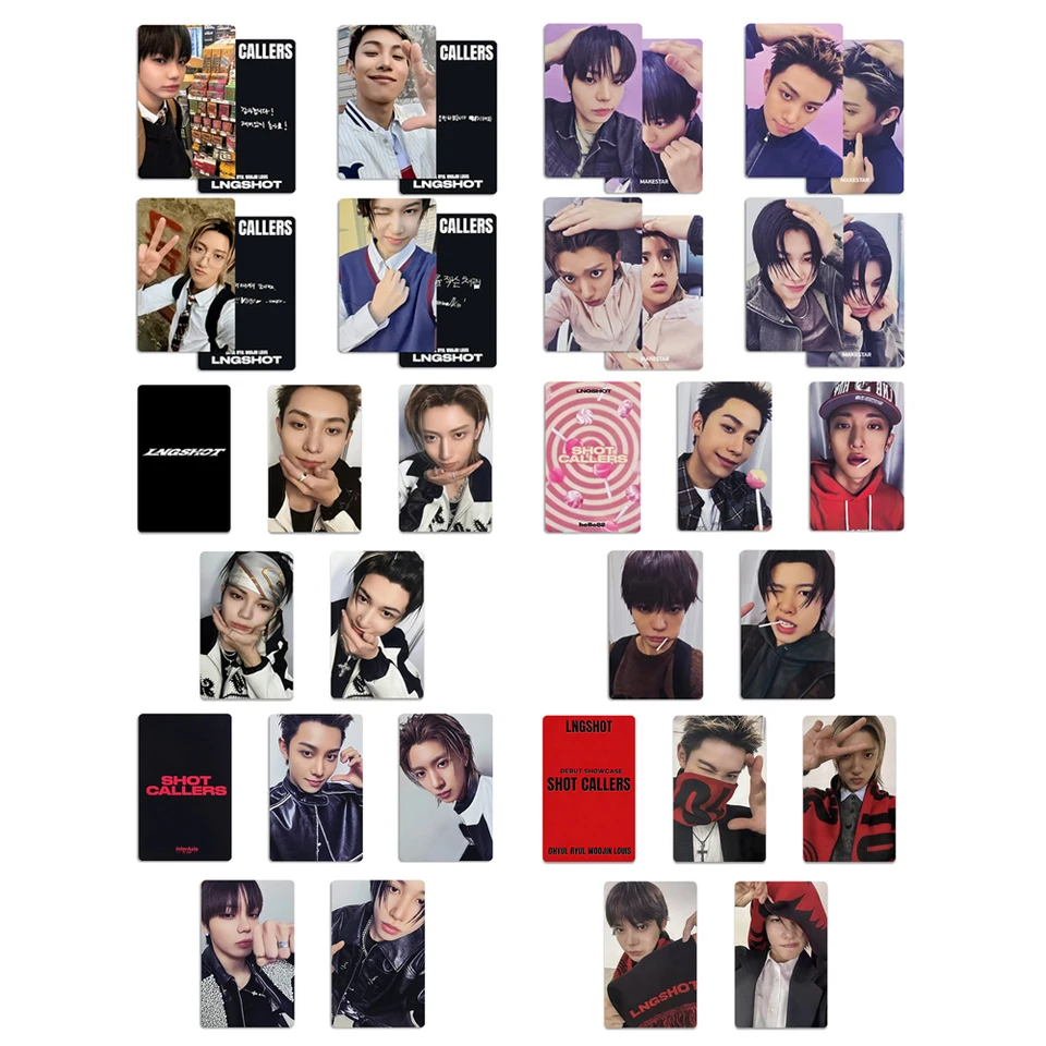 New Idols LNGSHOT 4Pcs/Set Selfie Photocards List SHOT CALLERS