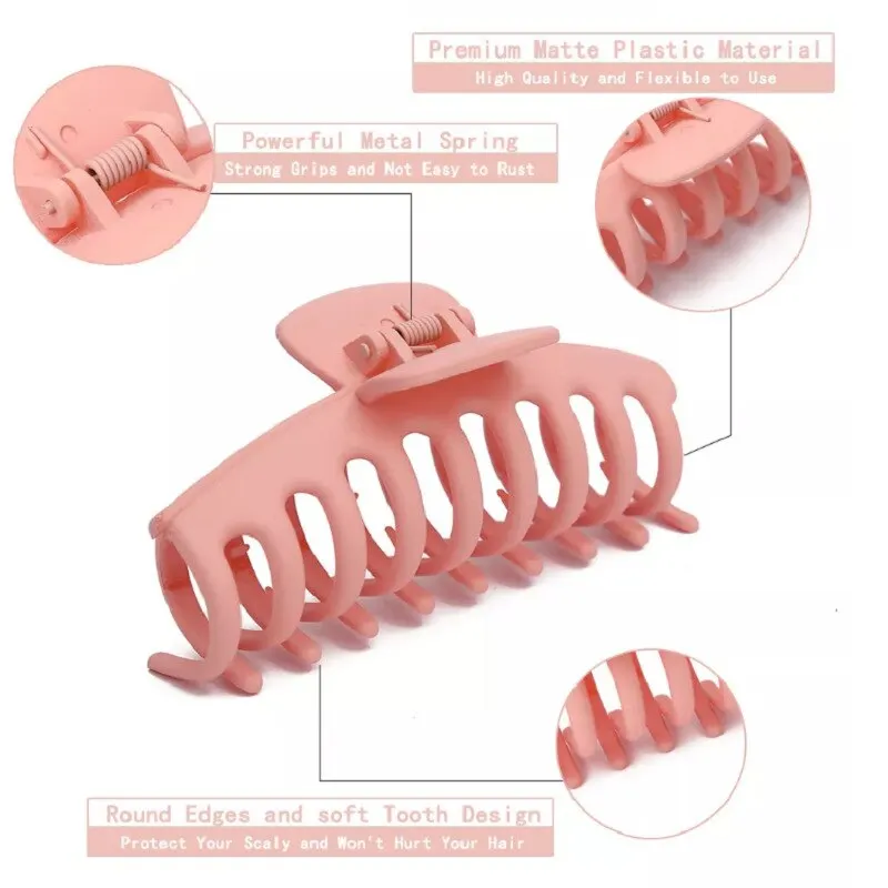 5pcs Large Bath Hair Grab Clip Hair Clip Female Makeup Clip Headdress Korea Large Size Top Clip