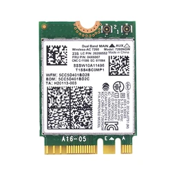 1200M Wireless  Card 7260AC 7260NGW Wifi Adapter Bluetooth-compatible4.0 Wlan Card PCI-E pcie WIFI Card for T440