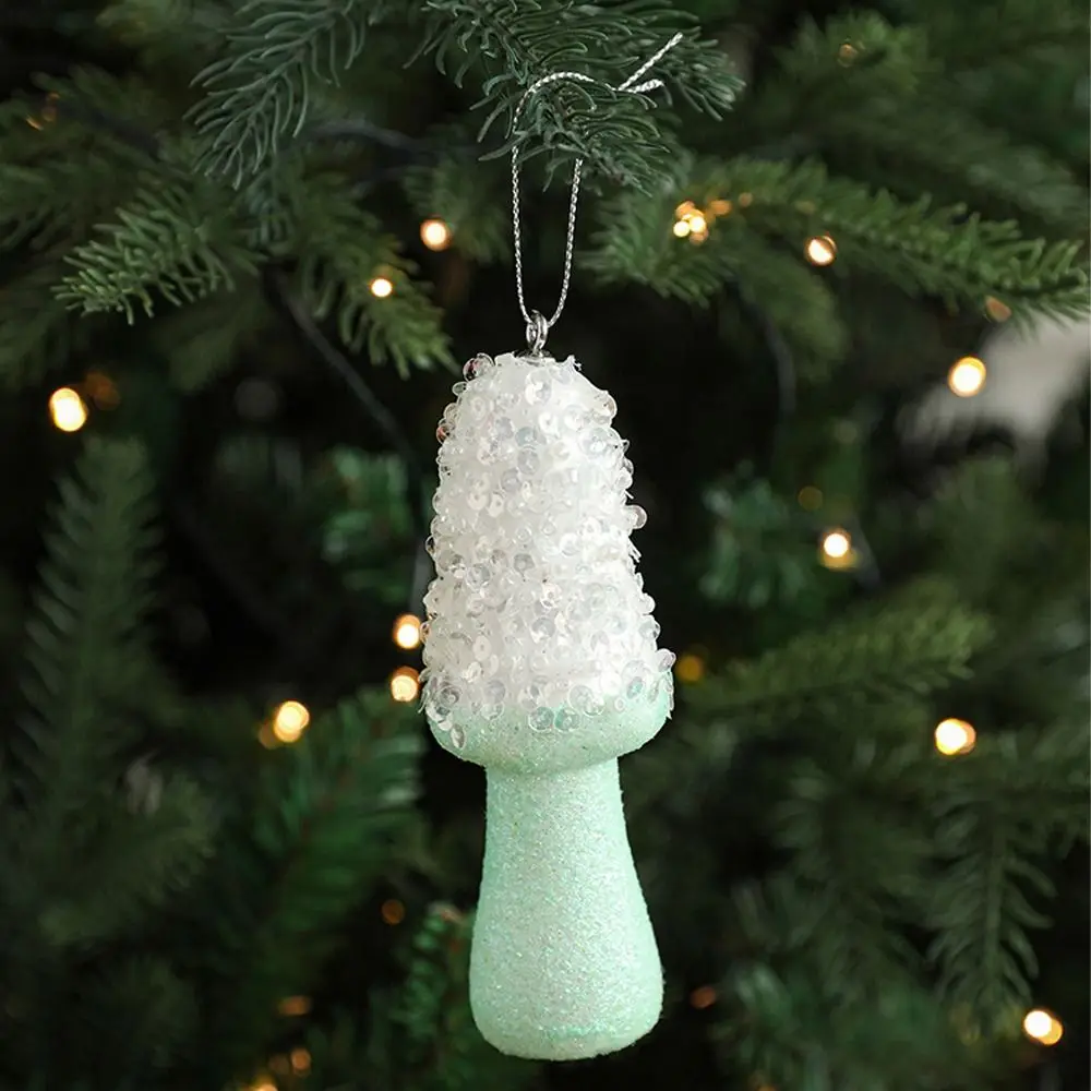 2pcs Cute Christmas Ice Cream Pendant Small Mushroom Acorn Candy Artificial Ice Cream Model DIY Simulation