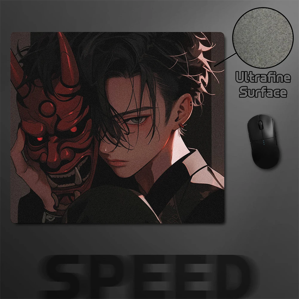 Balance Mouse Pad 450x400 E-Sports Gaming Mousepad Gamer Professional Premium Computer Mouse Mat Anime Mask Samurai Non-Slip Mat