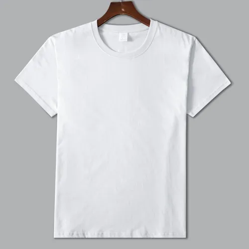 Imagen 2 del producto MRMT-Camiseta de algodón puro para hombre, camisa de manga corta de Color sólido, de cuello redondo, gruesa, 2024g, 220