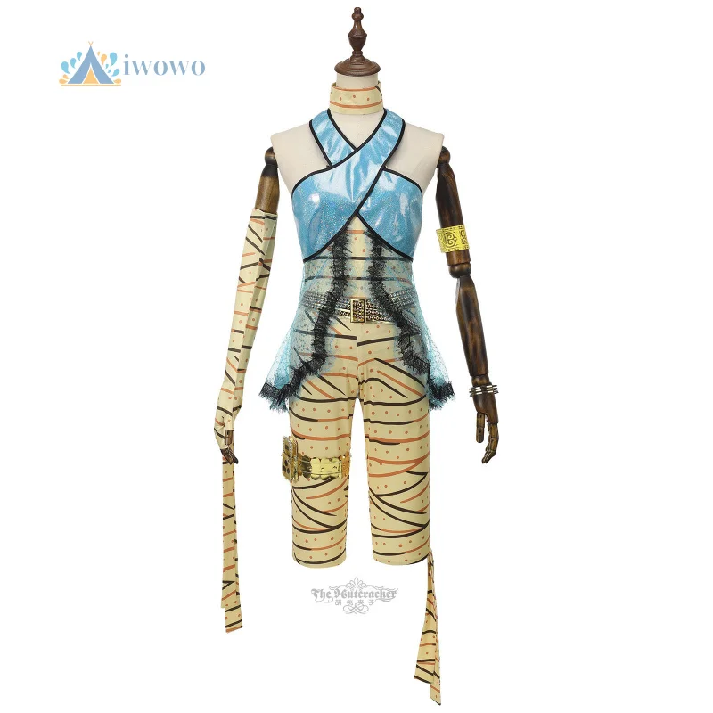 

Women Anime Cleo De Nile High Cosplay Costume Fashion Blue Vest Pants Uniform Halloween Carnival Party Clothes New